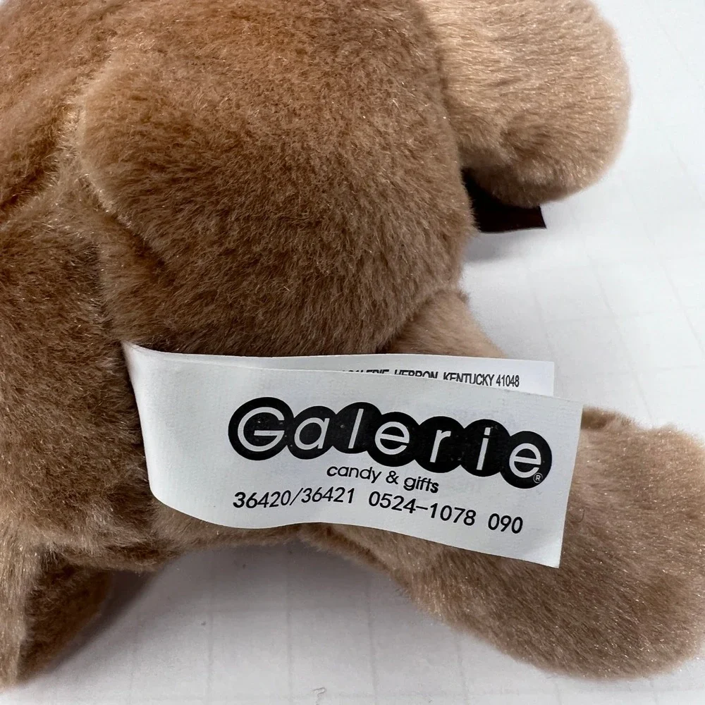 Galerie Hershey Reindeer 5 inch Brown Gold Metallic‎ Antlers Christmas Plush